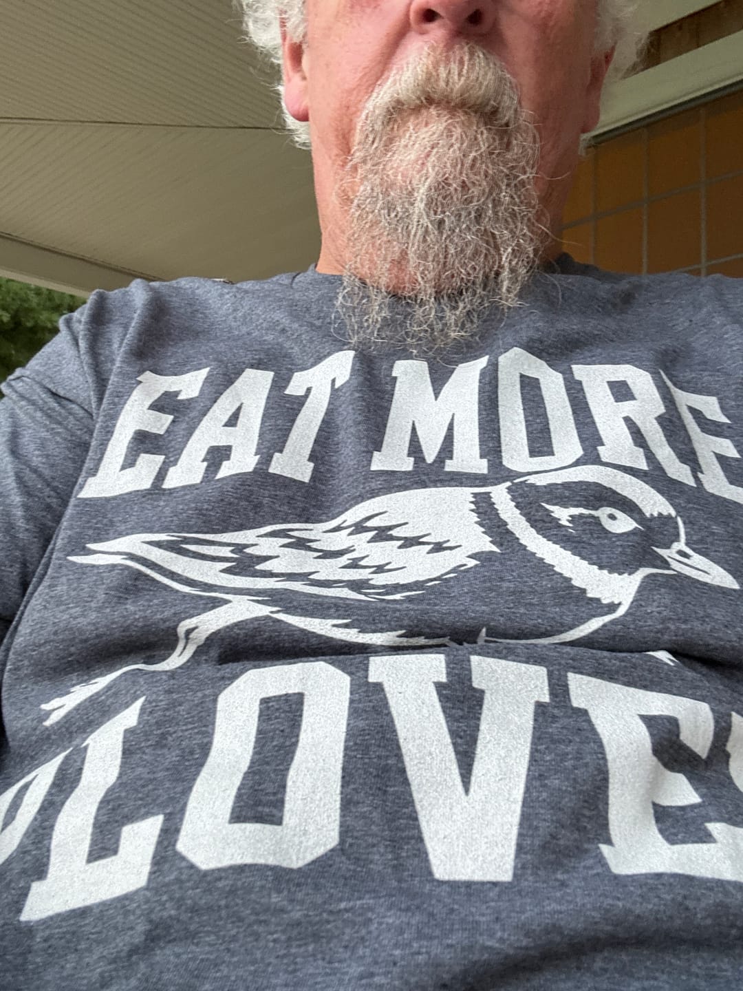 Customer photo review of Eat More Plover T-shirt