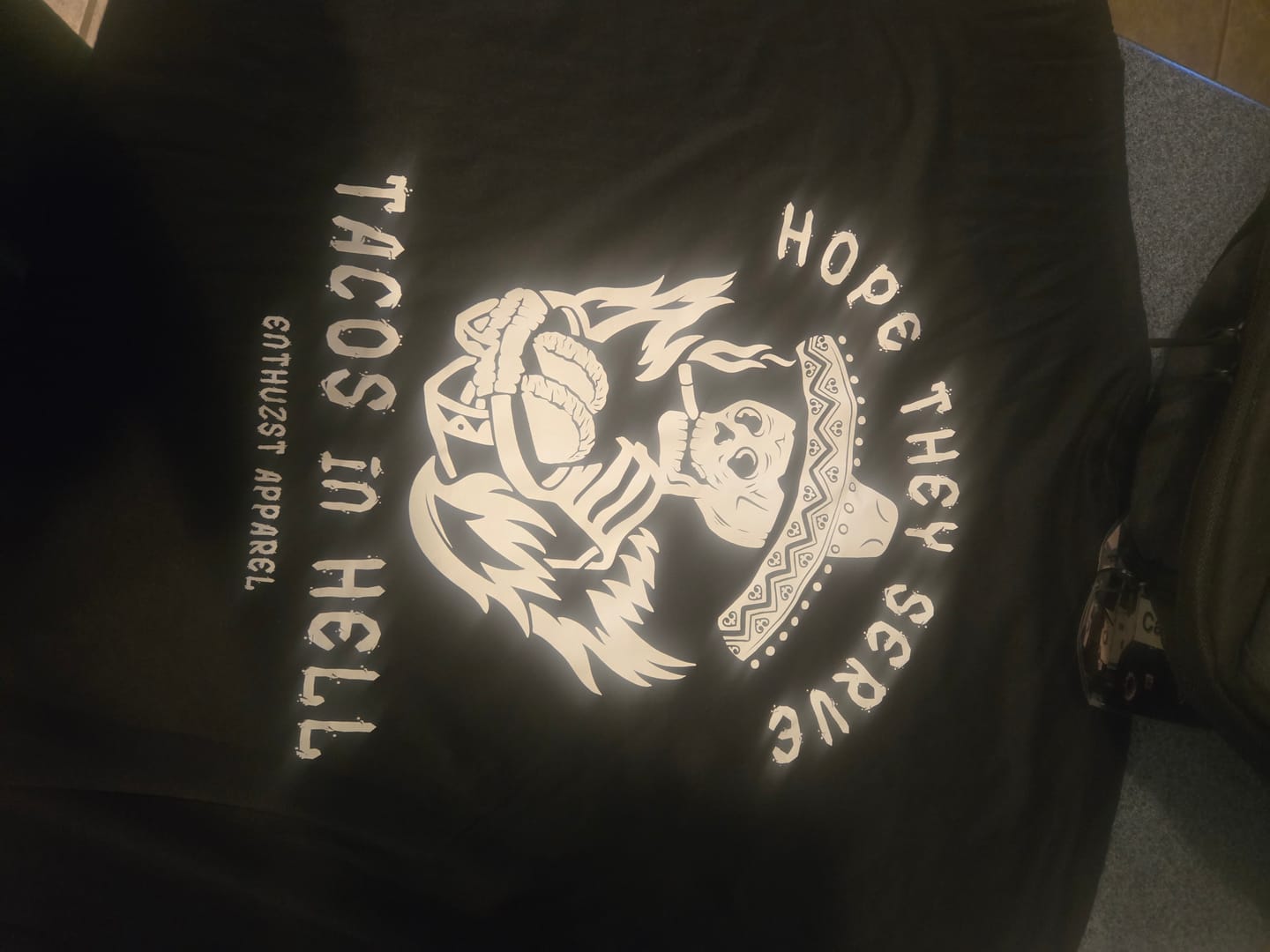 Customer photo review of TACOS TEE
