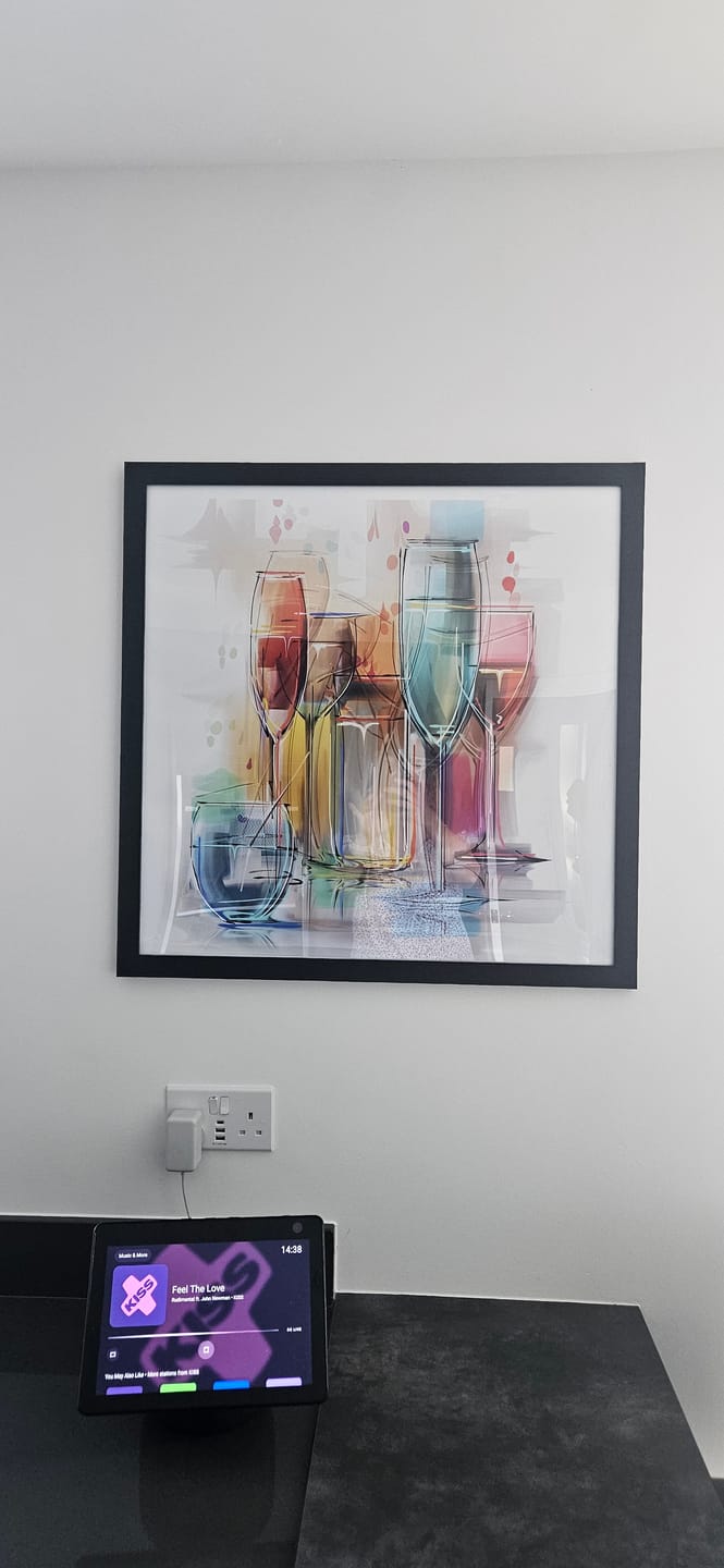 Customer photo review of Colourful Glasses Square Art Print