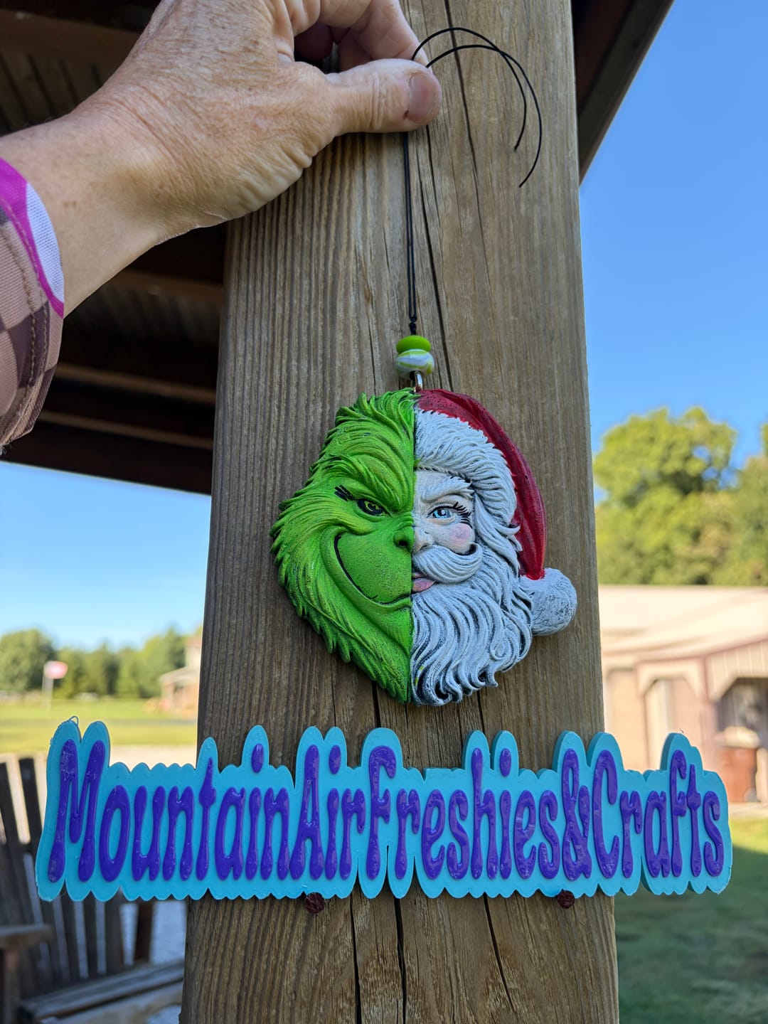 Customer photo review of 3D 2 faced santa