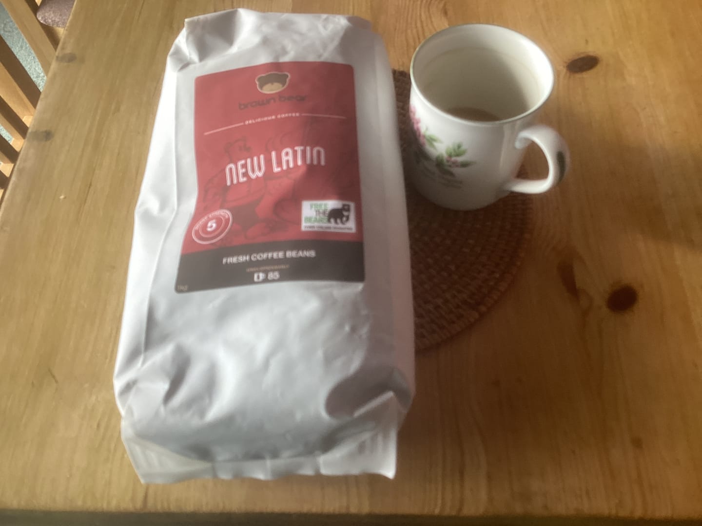 Customer photo review of Strong Dark Roast Coffee - New Latin - Strength 5