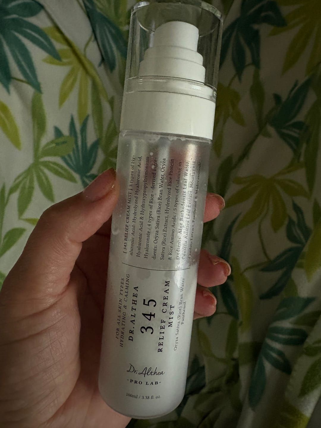 Customer photo review of Nomierinošs un atjaunojošs krēma mists Dr. Althea 345 Relief Cream Mist
