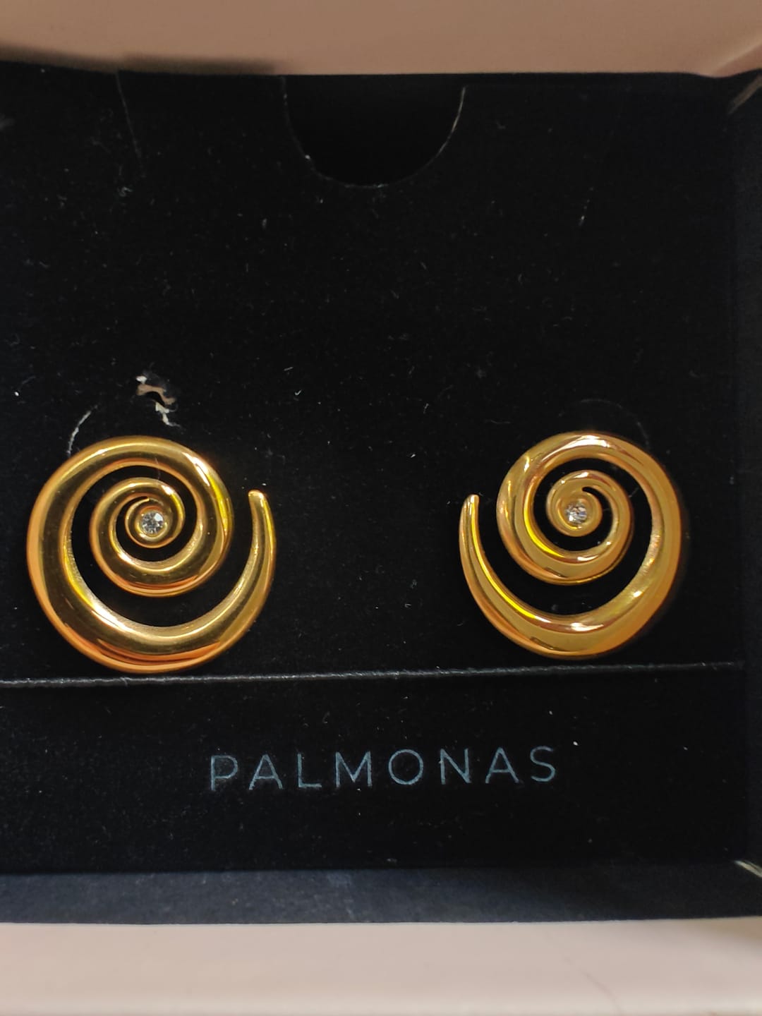 Customer photo review of Cosmic Swirl Earrings