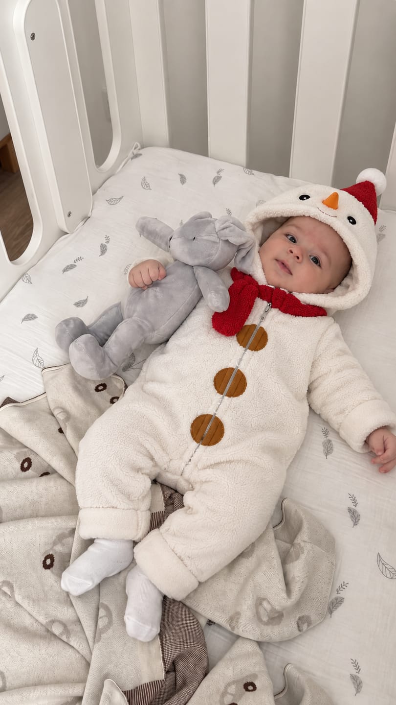 Customer photo review of Snowman Snuggle Suit