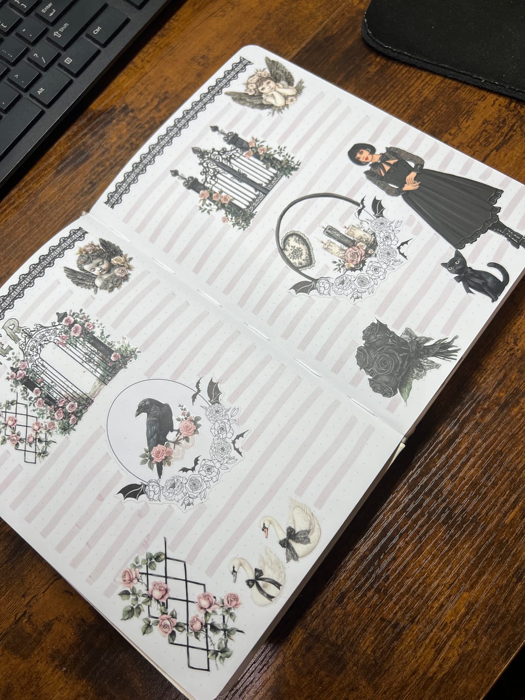 Customer photo review of Gothic Coquette Pre-cut PET Tape [3.O]