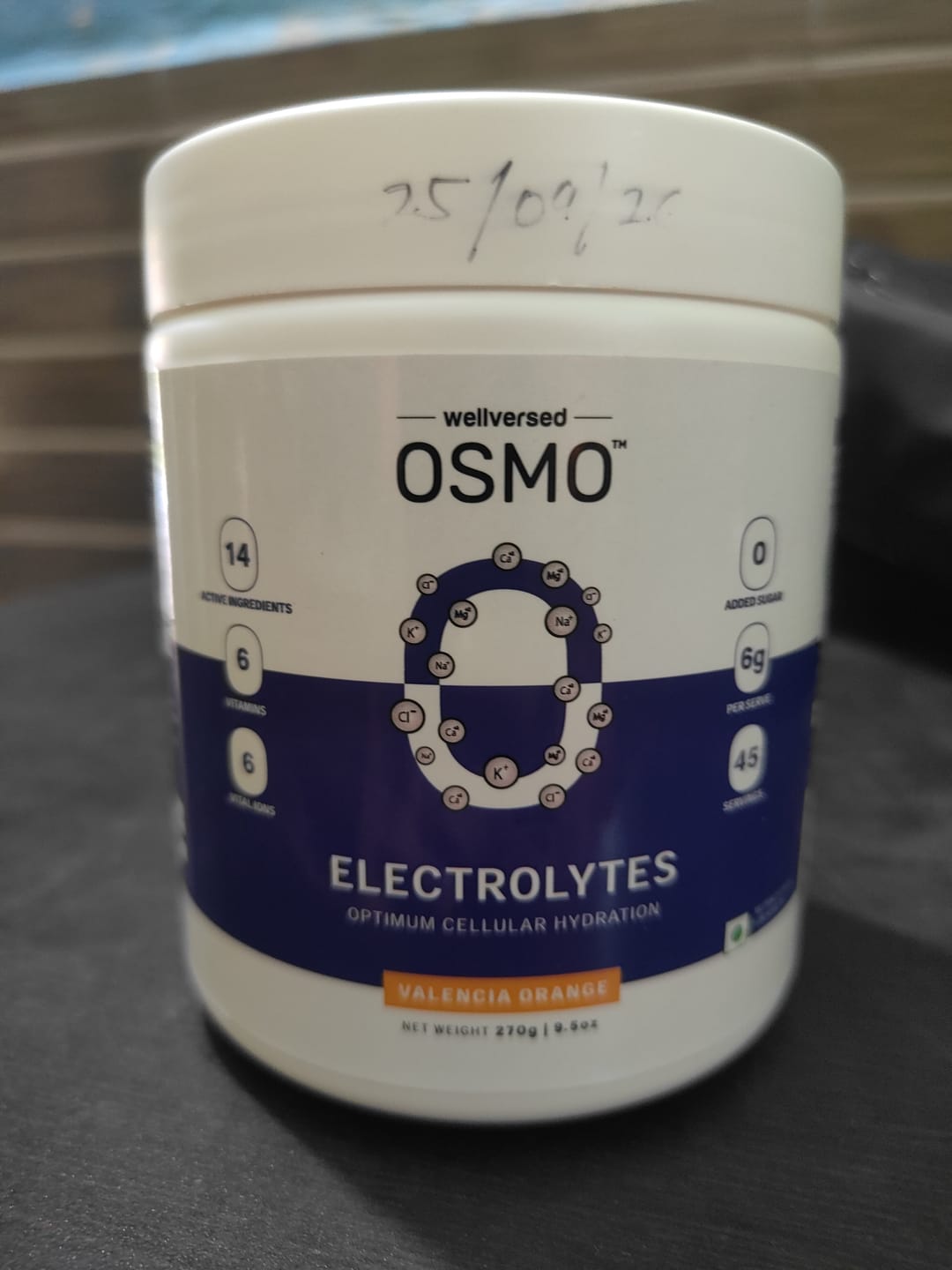 Customer photo review of OSMO - Electrolyte Hydration Blend (Advanced Salts + Taurine & Vitamins) | Valencia Orange Flavour (270g, 45 servings)