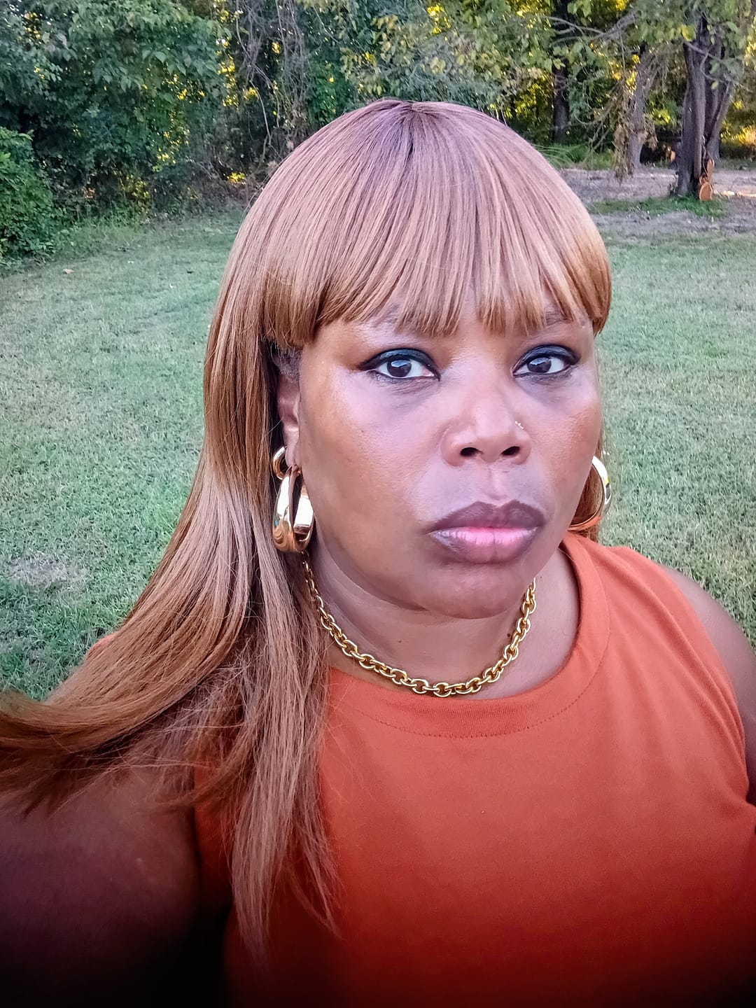 Customer photo review of Chunky Rolo Chain Necklace
