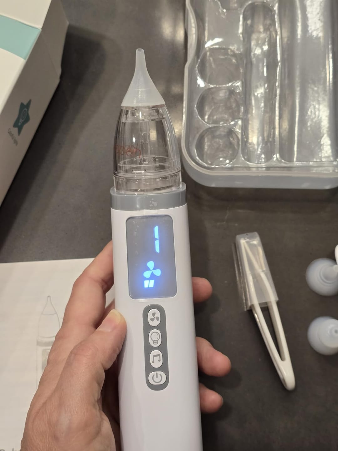 Customer photo review of Tenlax BabyClear – Aspirador Nasal Eléctrico para Bebés