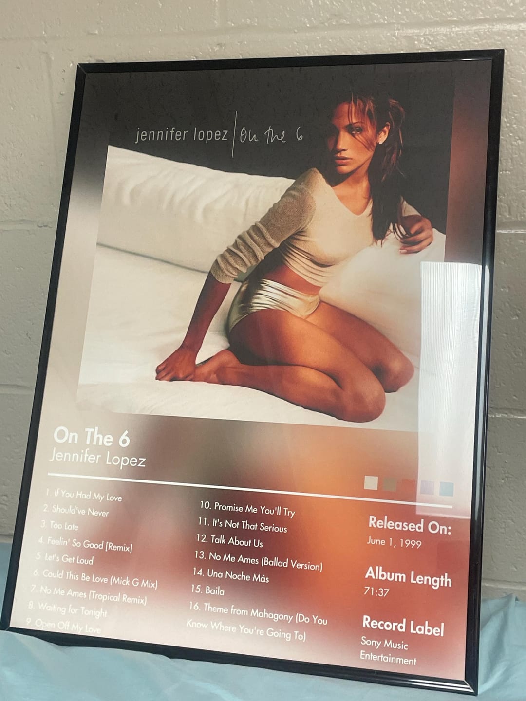 Customer photo review of Jennifer Lopez — On the 6 Album Poster