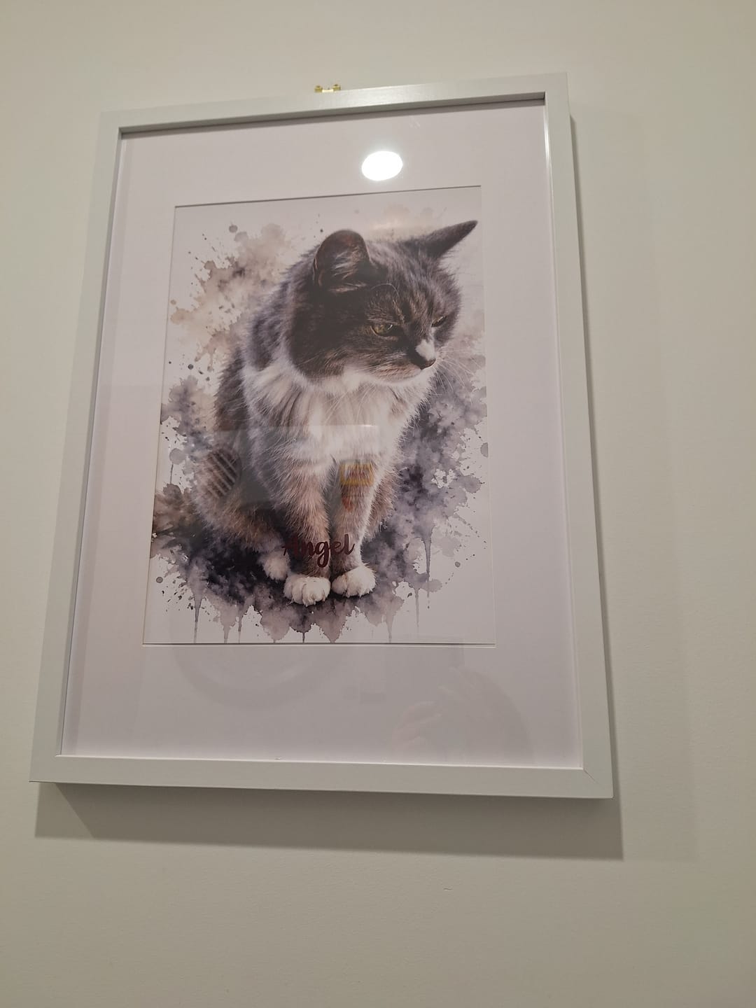 Customer photo review of Personalised Poster - Watercolour Realistic Portrait