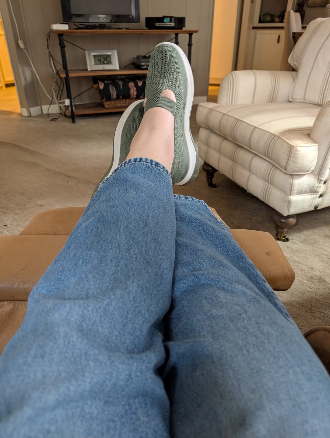 Customer photo review of Women's Casual Breathable Slip On Orthopedic Walking Sneakers