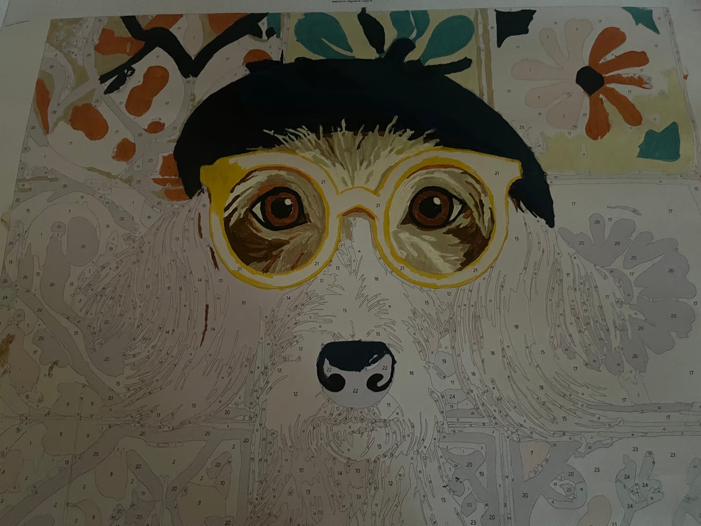 Customer photo review of Malen nach Zahlen - Hund im französischen Stil