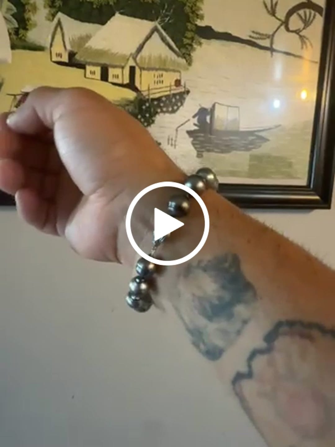 Customer video review of 8-11mm Tahitian Pearl Baroque Circle Bracelet-AAA Grade