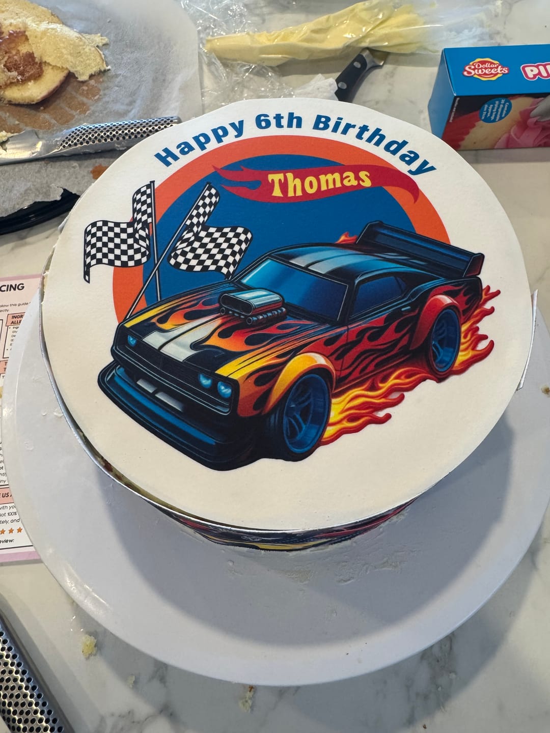 Customer photo review of Hot Wheels Cars Inspired  - Edible Icing Toppers