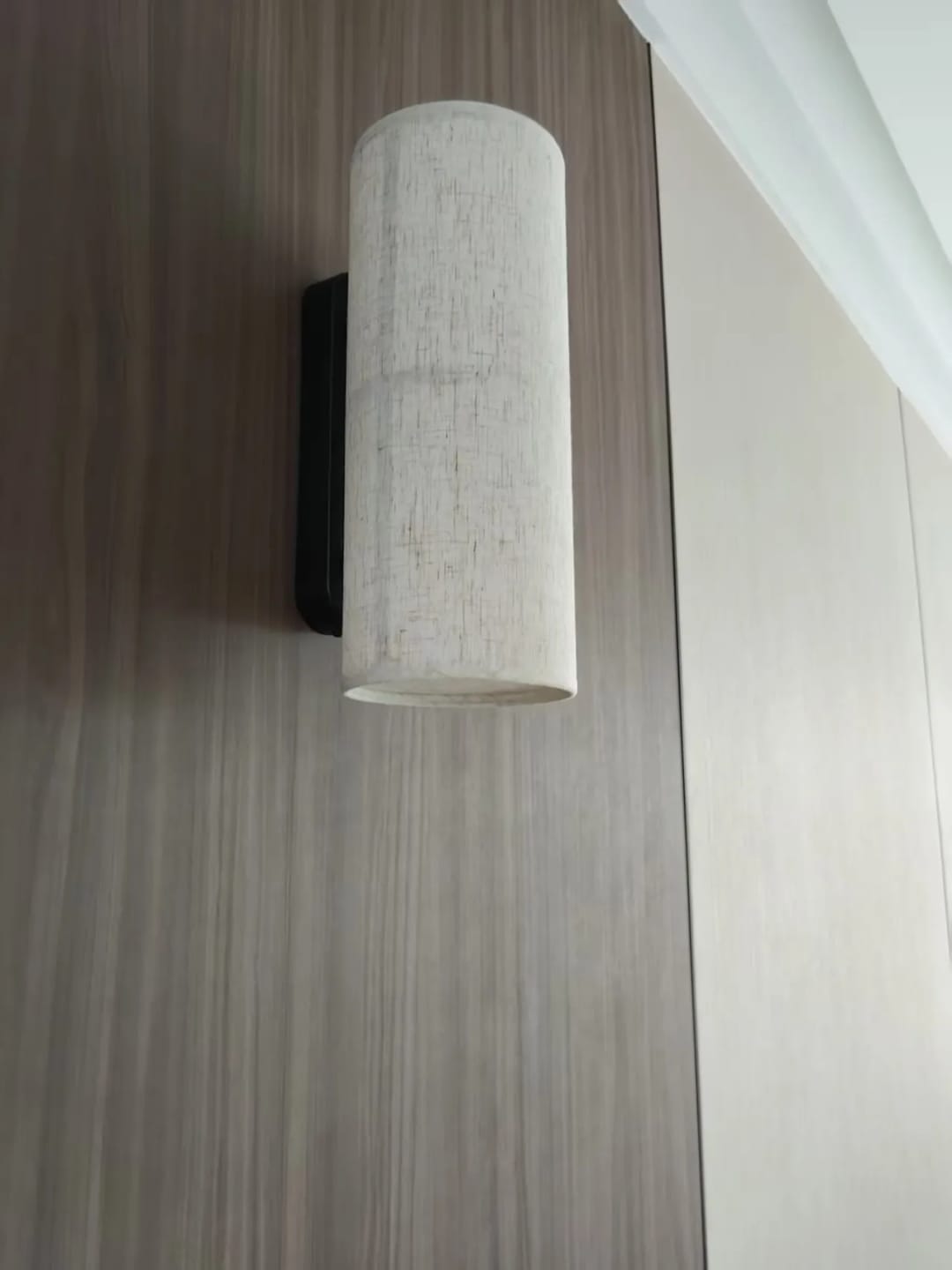 Customer photo review of Fabric Cylinder Wall Lamp