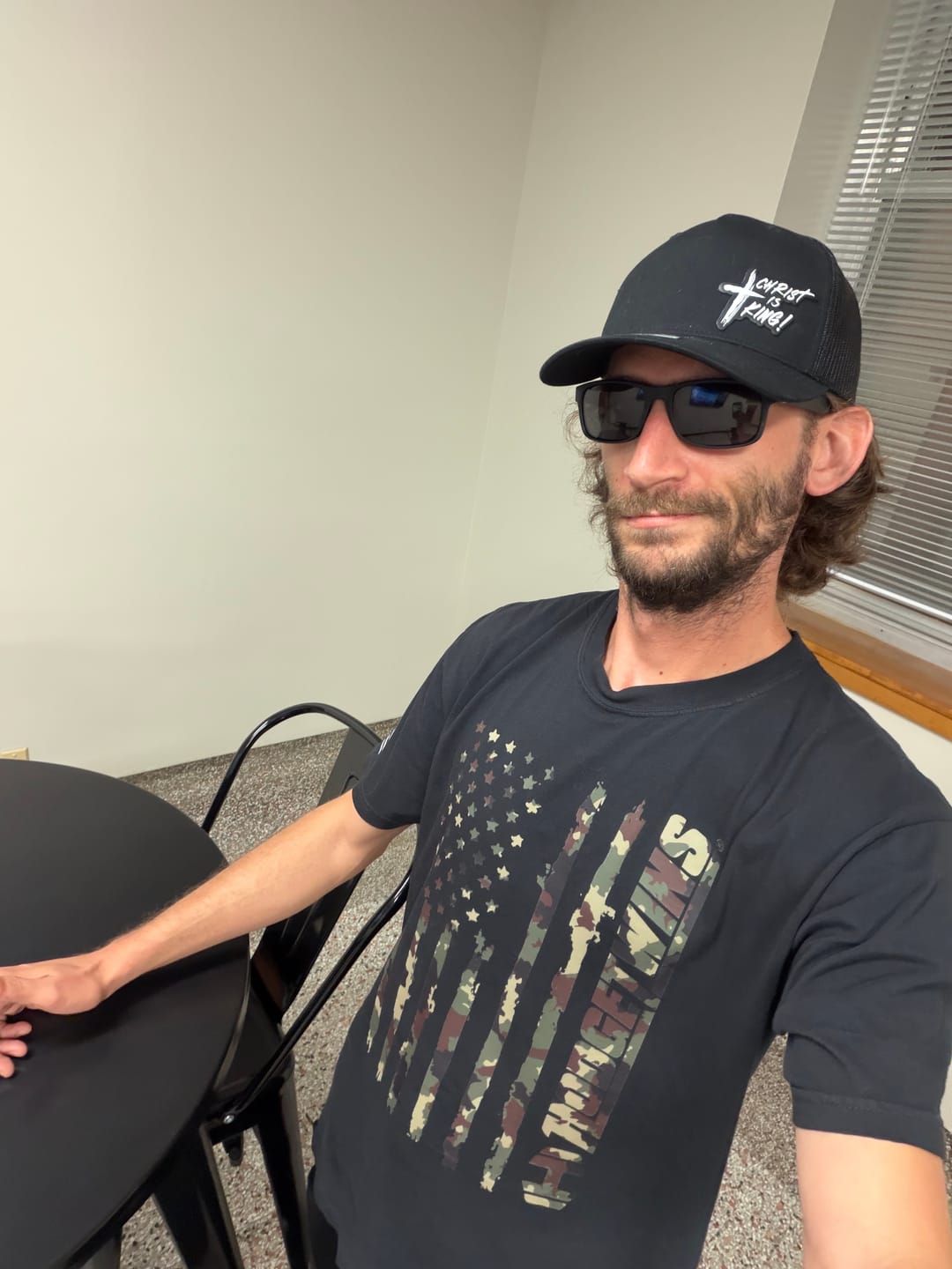 Customer photo review of Camouflage Flag T-Shirt