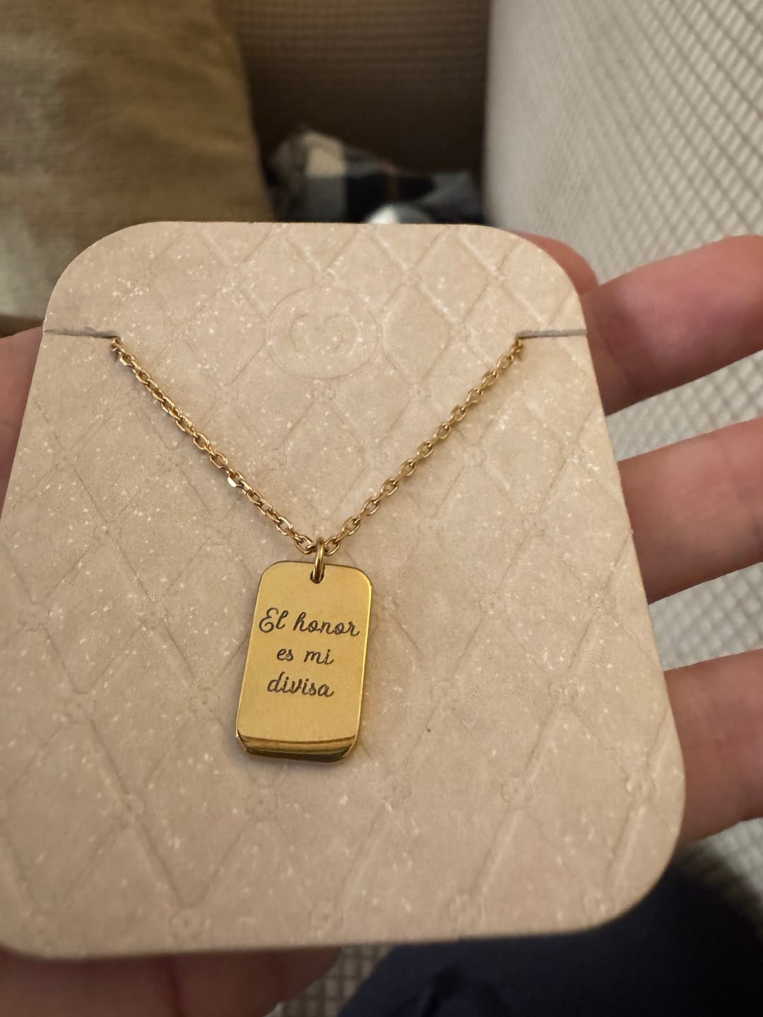 Customer photo review of Collar Placa - Personalizado