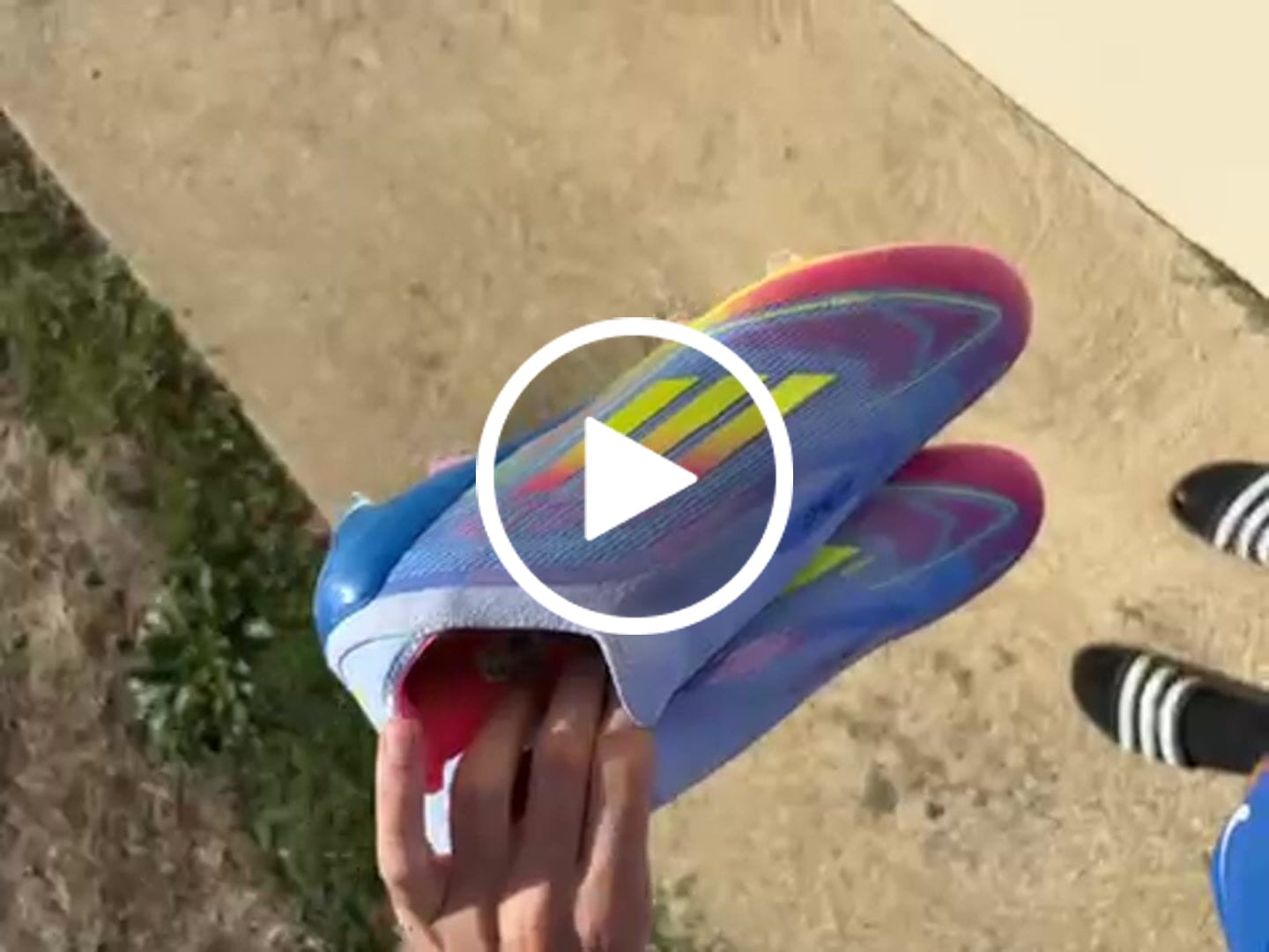 Customer video review of F50 Elite Laceless FG Celestial Victory - Blue Fusion/Lucid Lemon/Lucid Pink