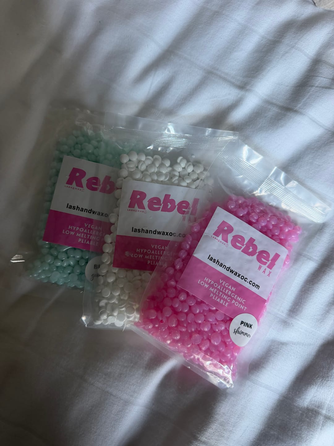 Customer photo review of Rebel Hard Wax Beads - 100g Sample Size Bags
