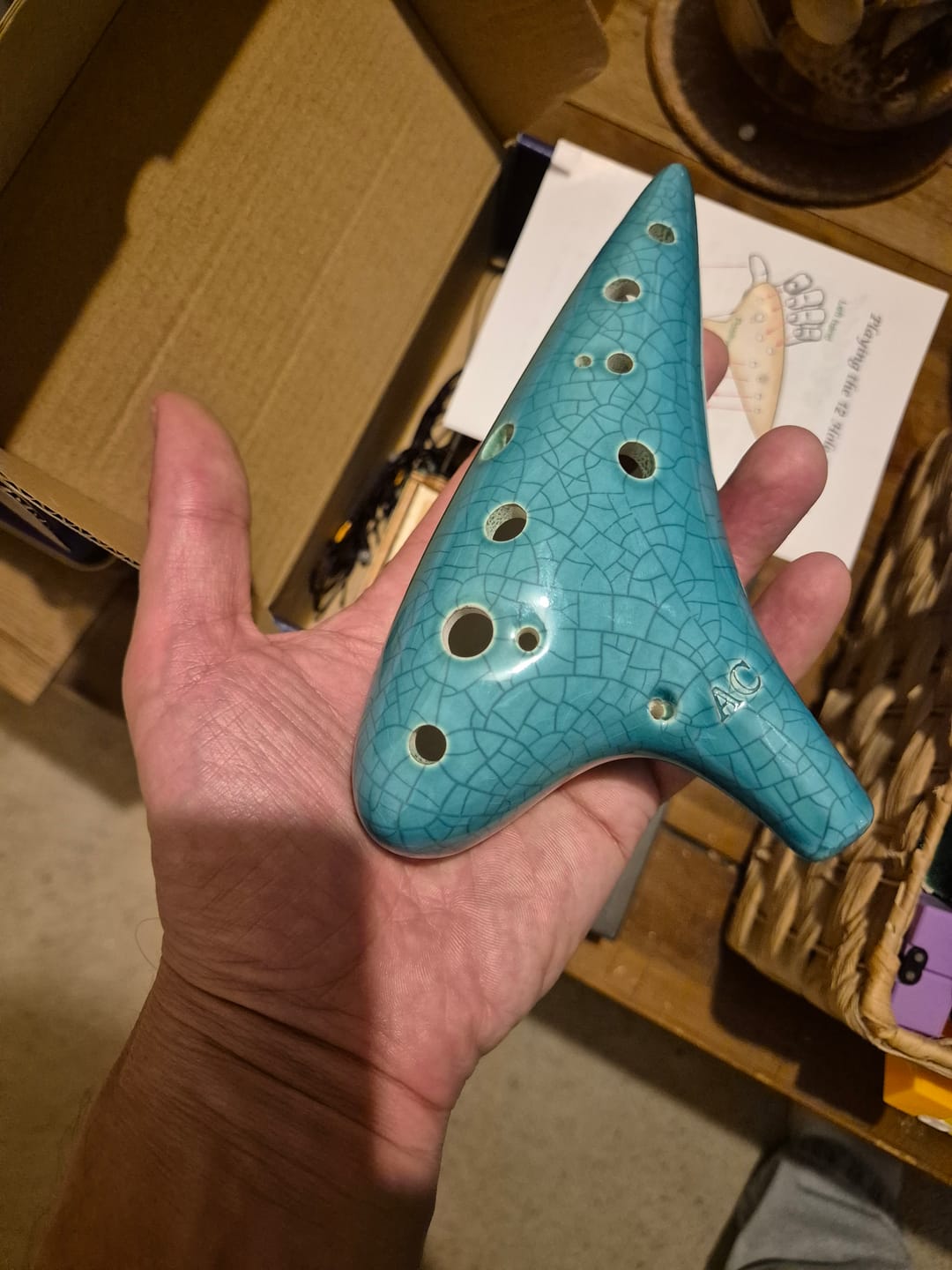 Customer photo review of Ocarina 12 Hole Alto C Teal