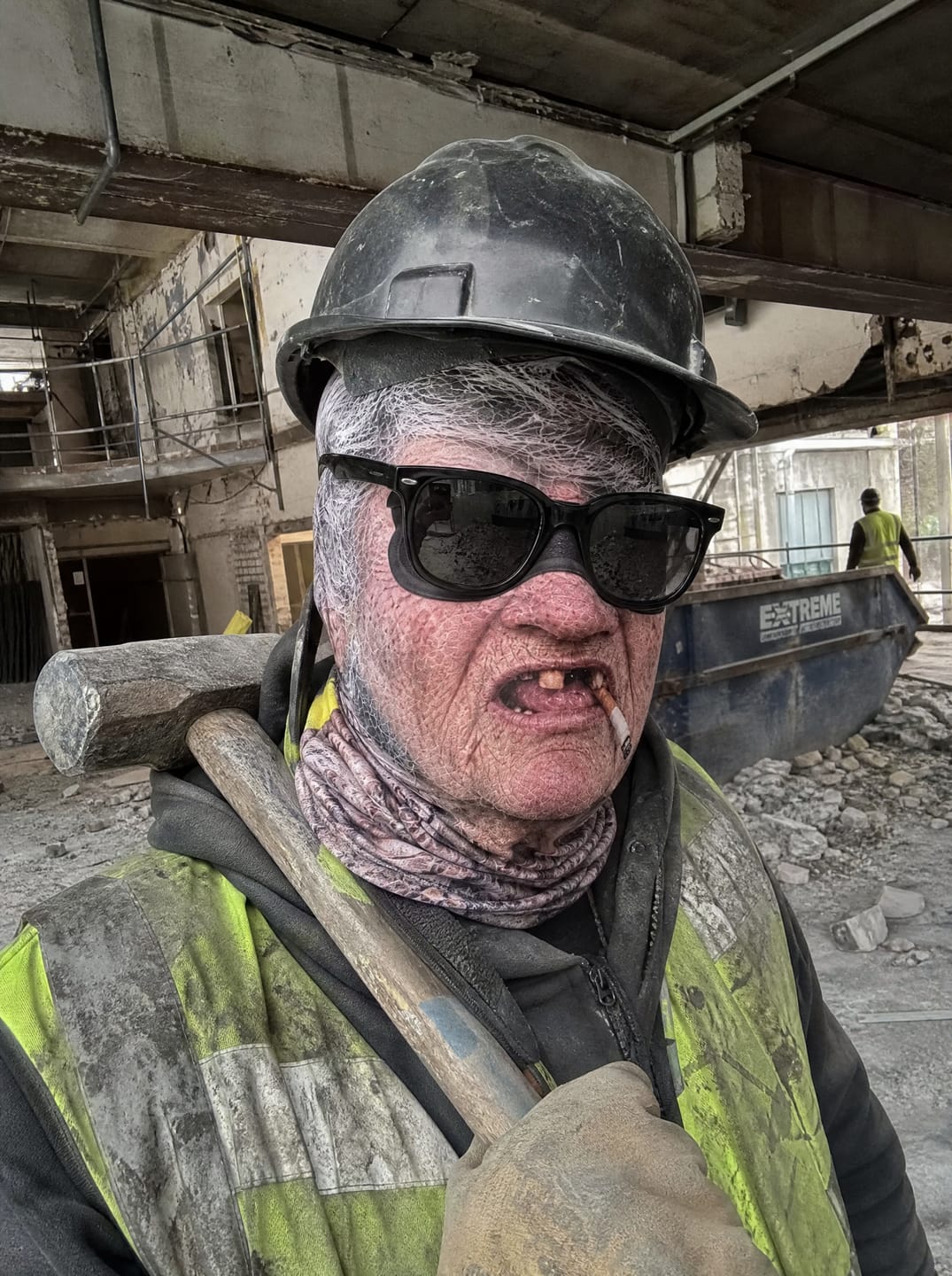 Customer photo review of Frosty Face Work Mask