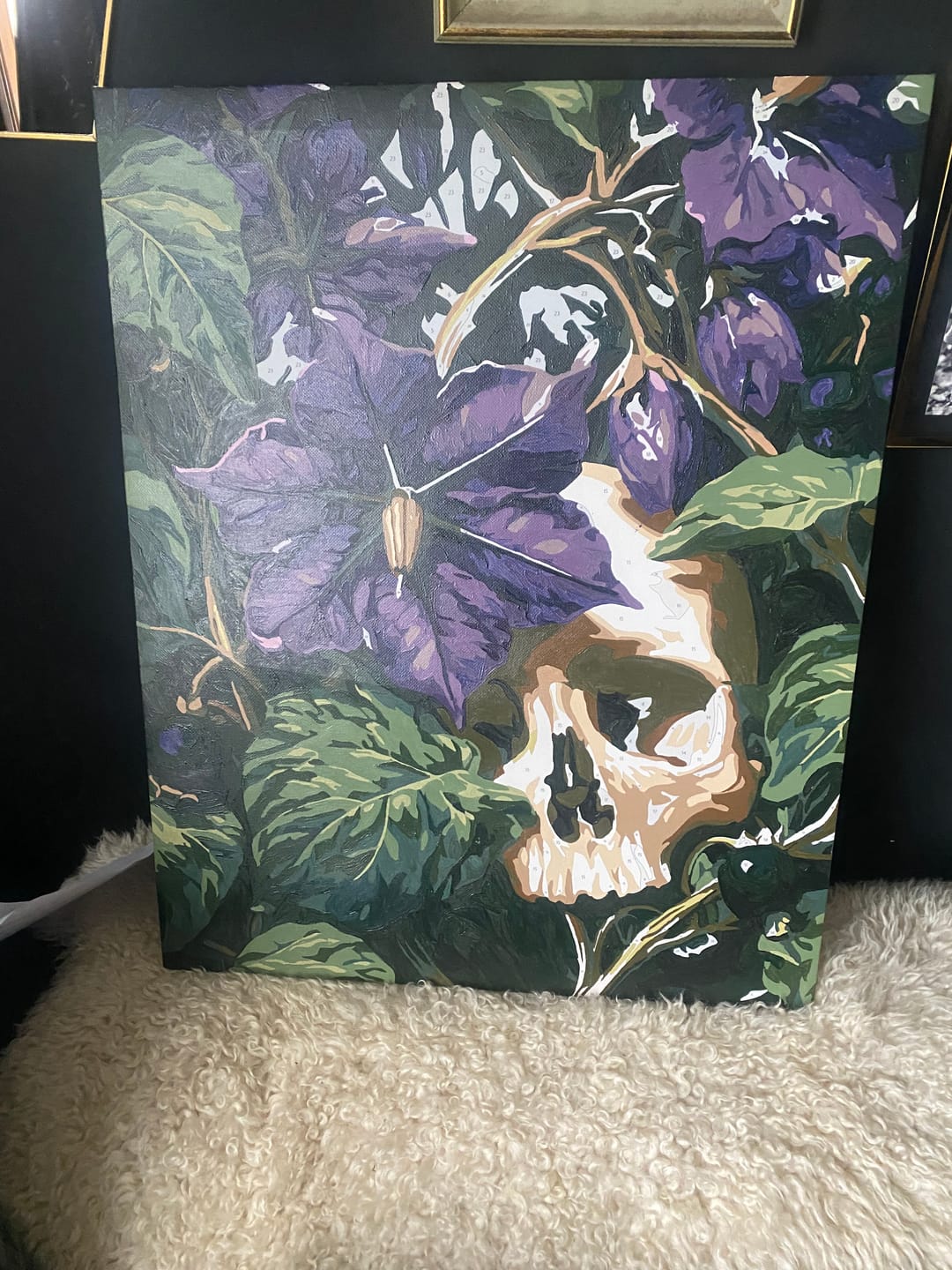 Customer photo review of Dark Nightshade Flower | Paint by Number