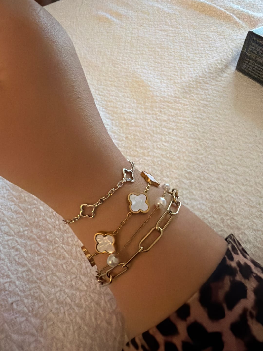 Customer photo review of White Clover Bracelet