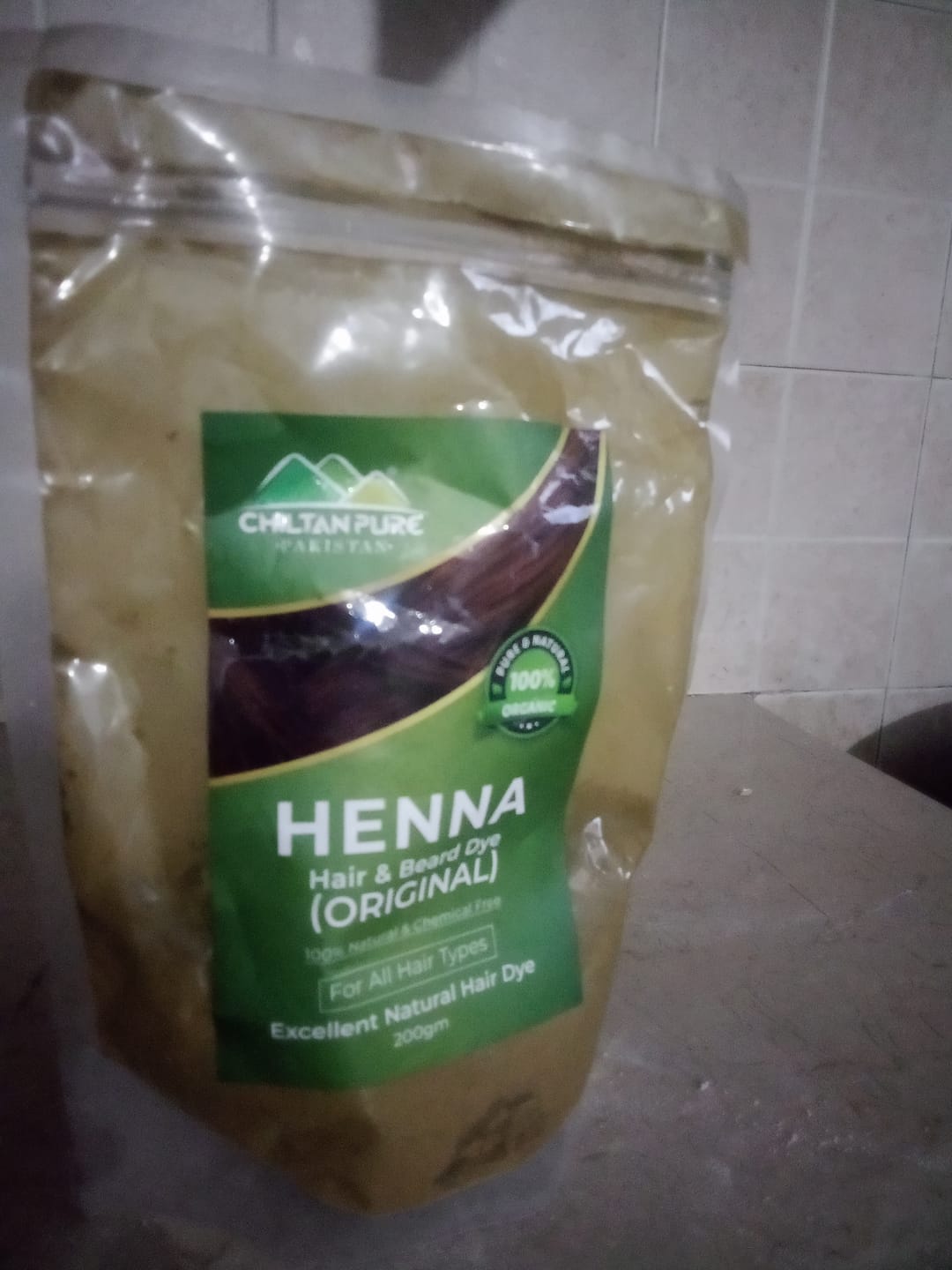 Customer photo review of Organic Henna / Mehndi مہندی Hair & Beard Dye - 100% Natural & Chemical Free
