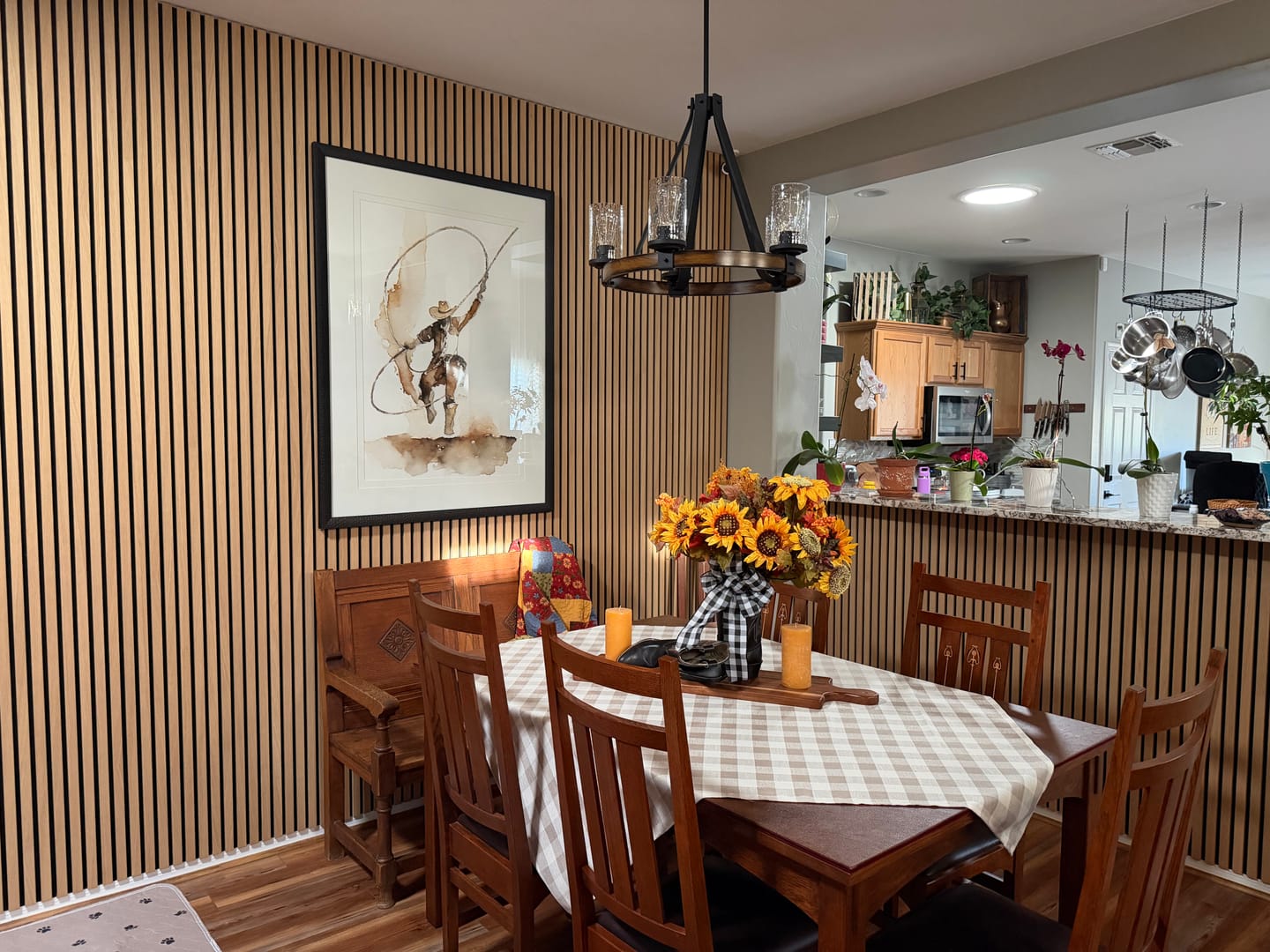 Customer photo review of Natural Oak Acoustic Slat Panels 94.5" or 120"