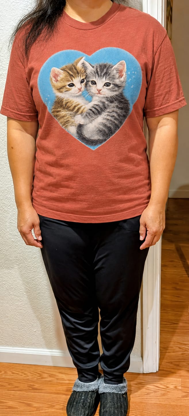 Customer photo review of Heart Kittens T-Shirt