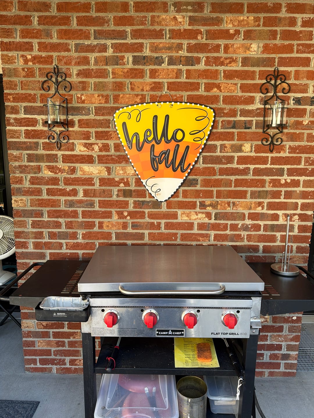 Customer photo review of Candy Corn Hello Fall Door Hanger