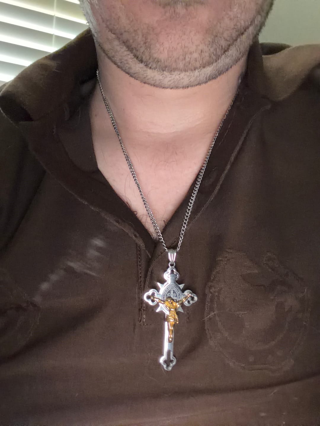 Customer photo review of FREE Today: St. Benedict Symbol Crucifix Exorcism Necklace