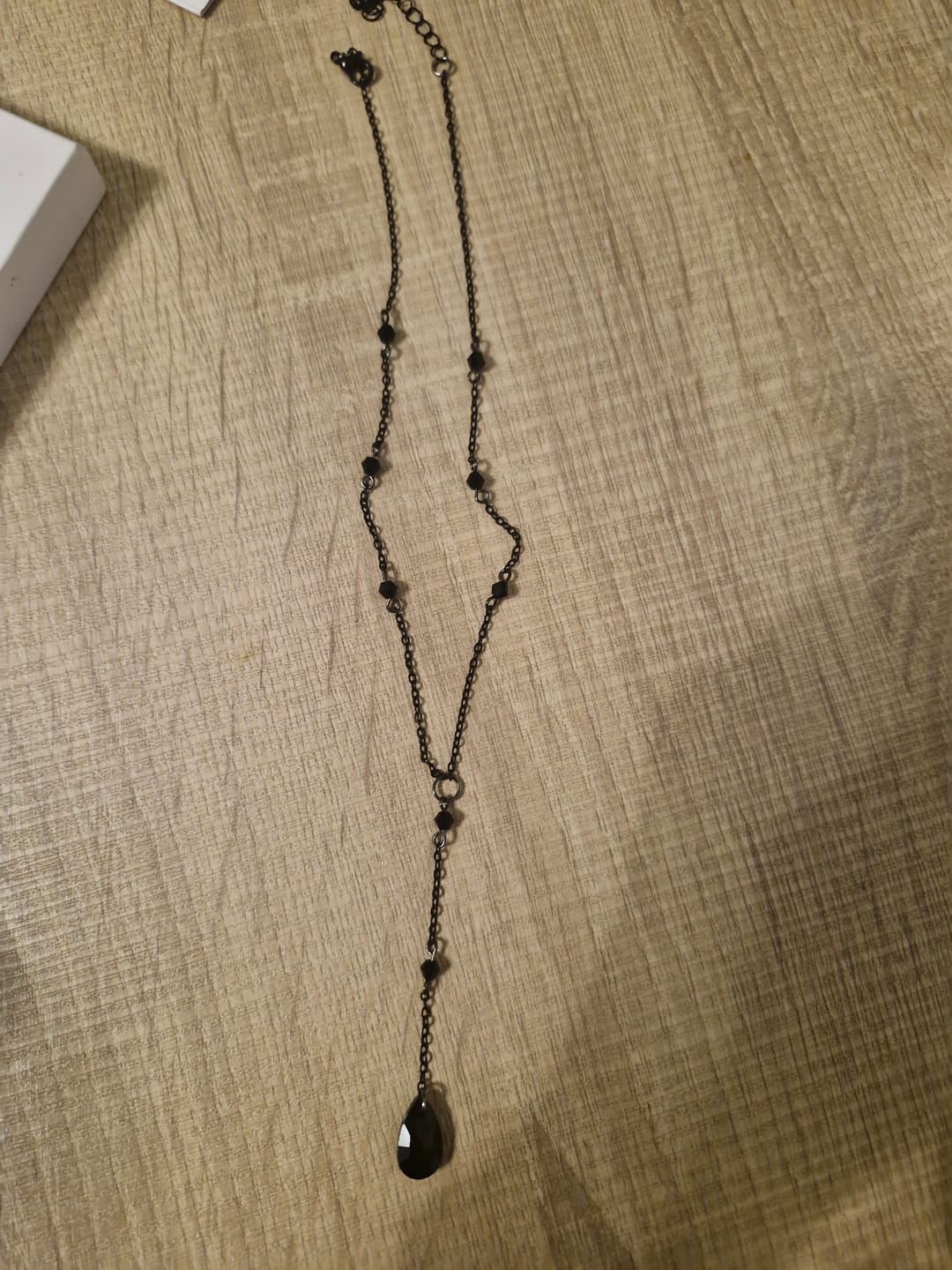 Customer photo review of Obsidian Halskette - Perlenkette mit Anhänger