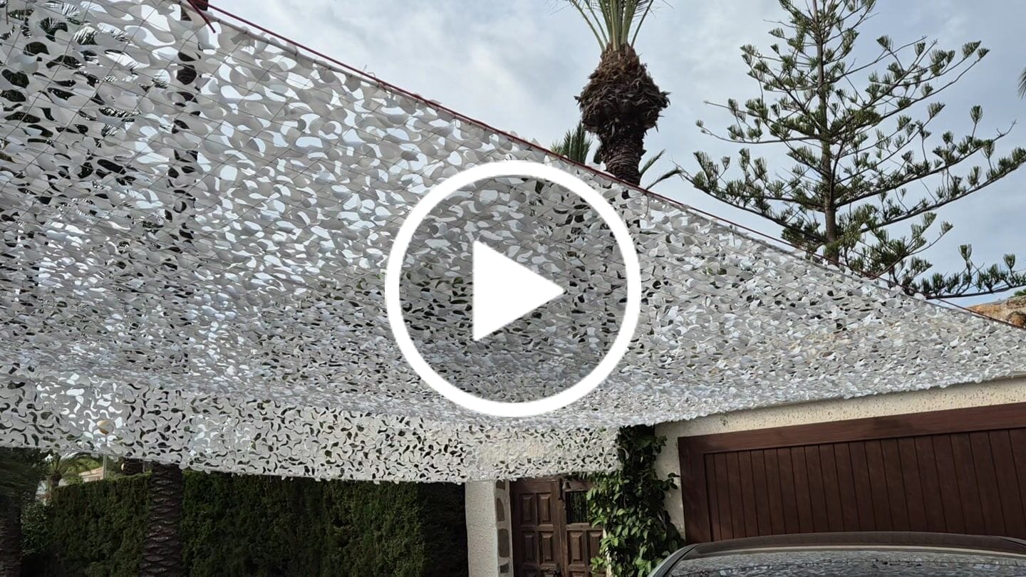 Customer video review of Red de camuflaje reforzada blanca