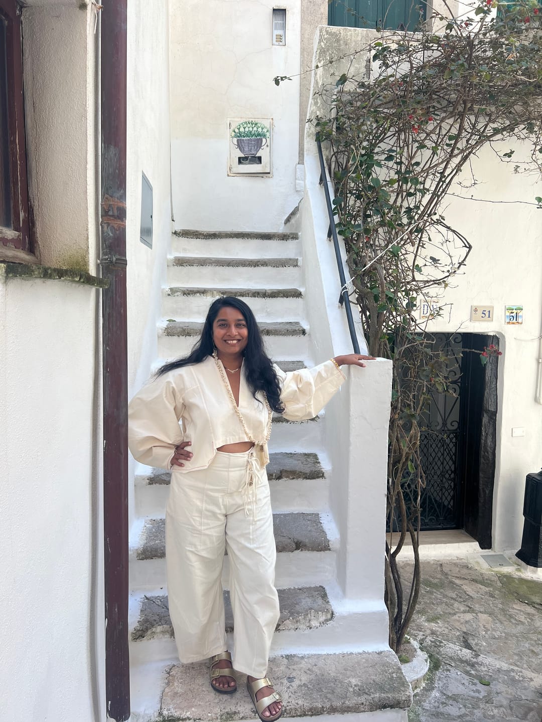 Customer photo review of Freya Top I Ecru Organic Cotton