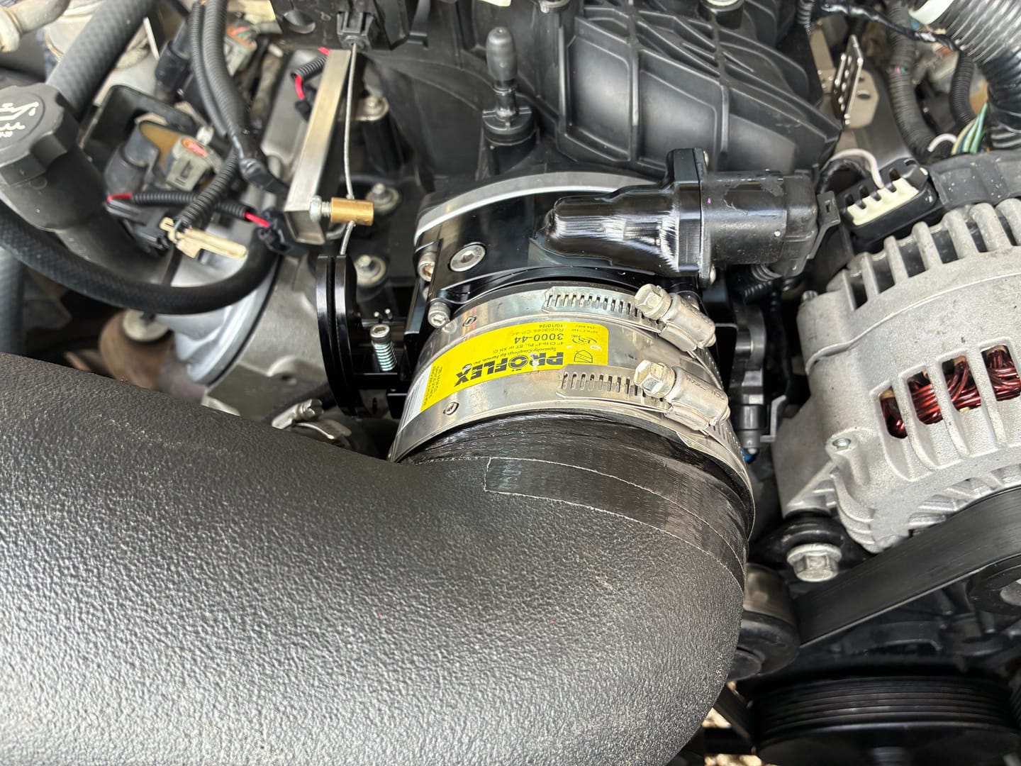 Customer photo review of ICON 102/105mm Throttle Body w/ Mechanical Linkage Bare Finish