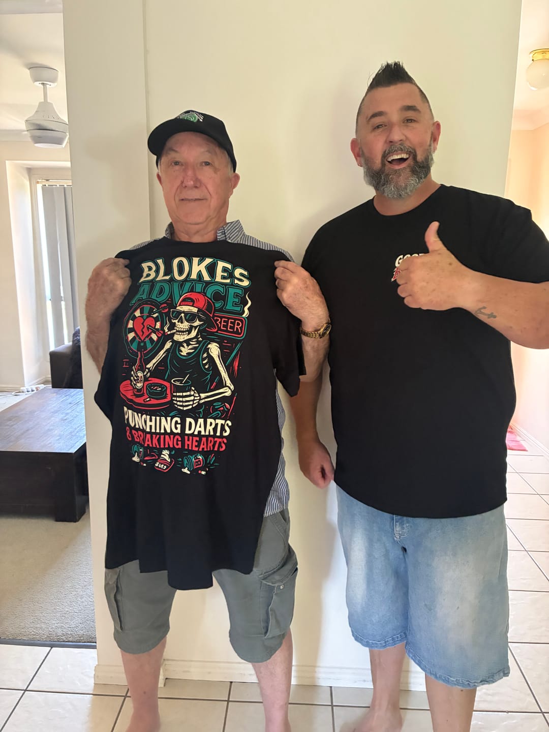 Customer photo review of Punching Darts Tee