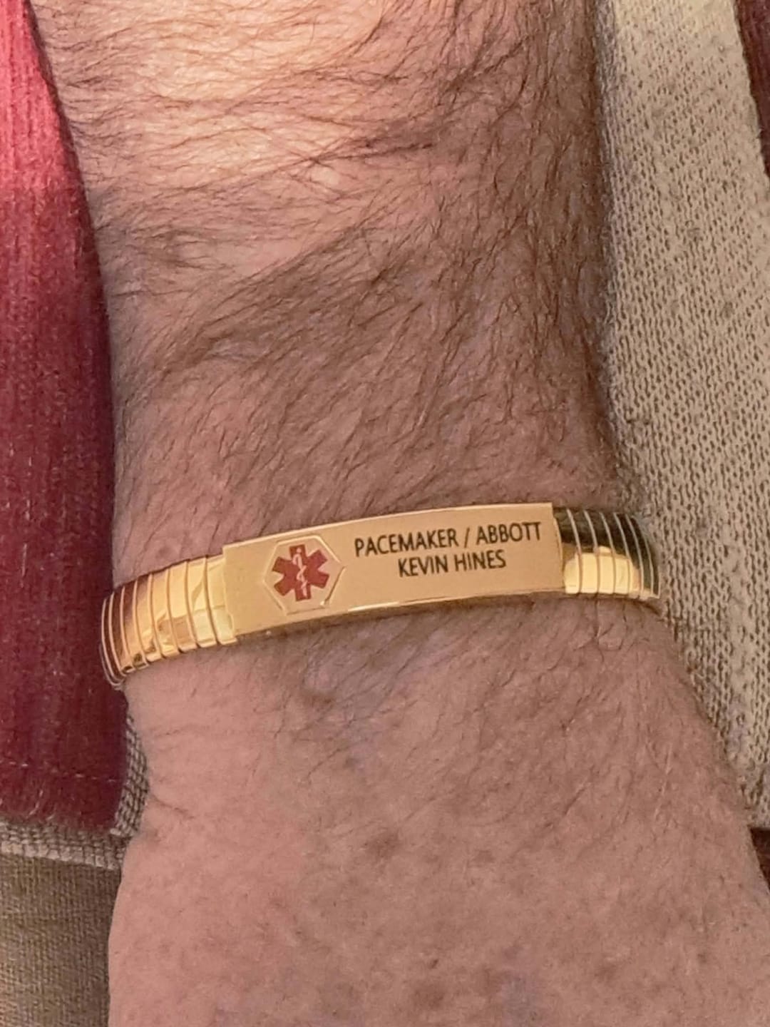 Customer photo review of Gold Vault Medical ID Bracelet