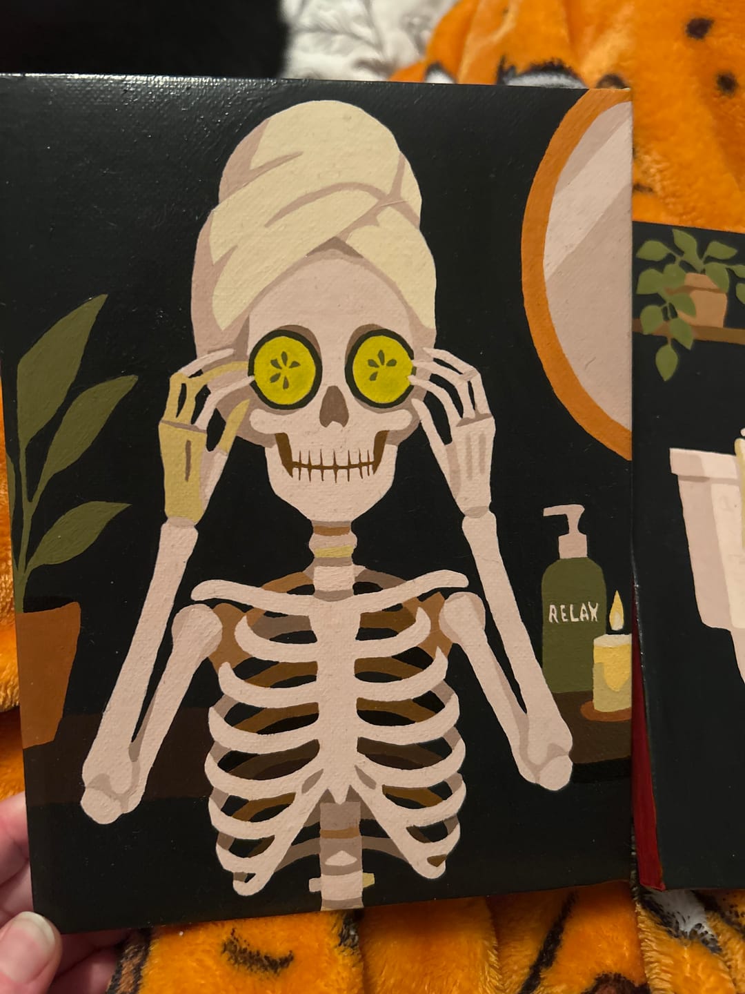 Customer photo review of 6 Mini Paintings - Soaking My Bones Set