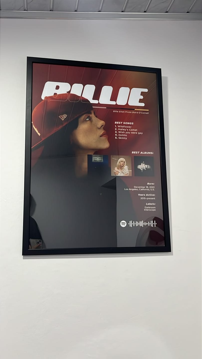 Customer photo review of Billie Eilish - Cuadro Artista #4