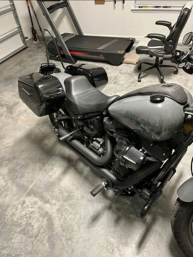 Customer photo review of 42L - Baldur Extra Large Painted Motorcycle Hard Saddlebags for Harley Softail Low Rider S FXLRS