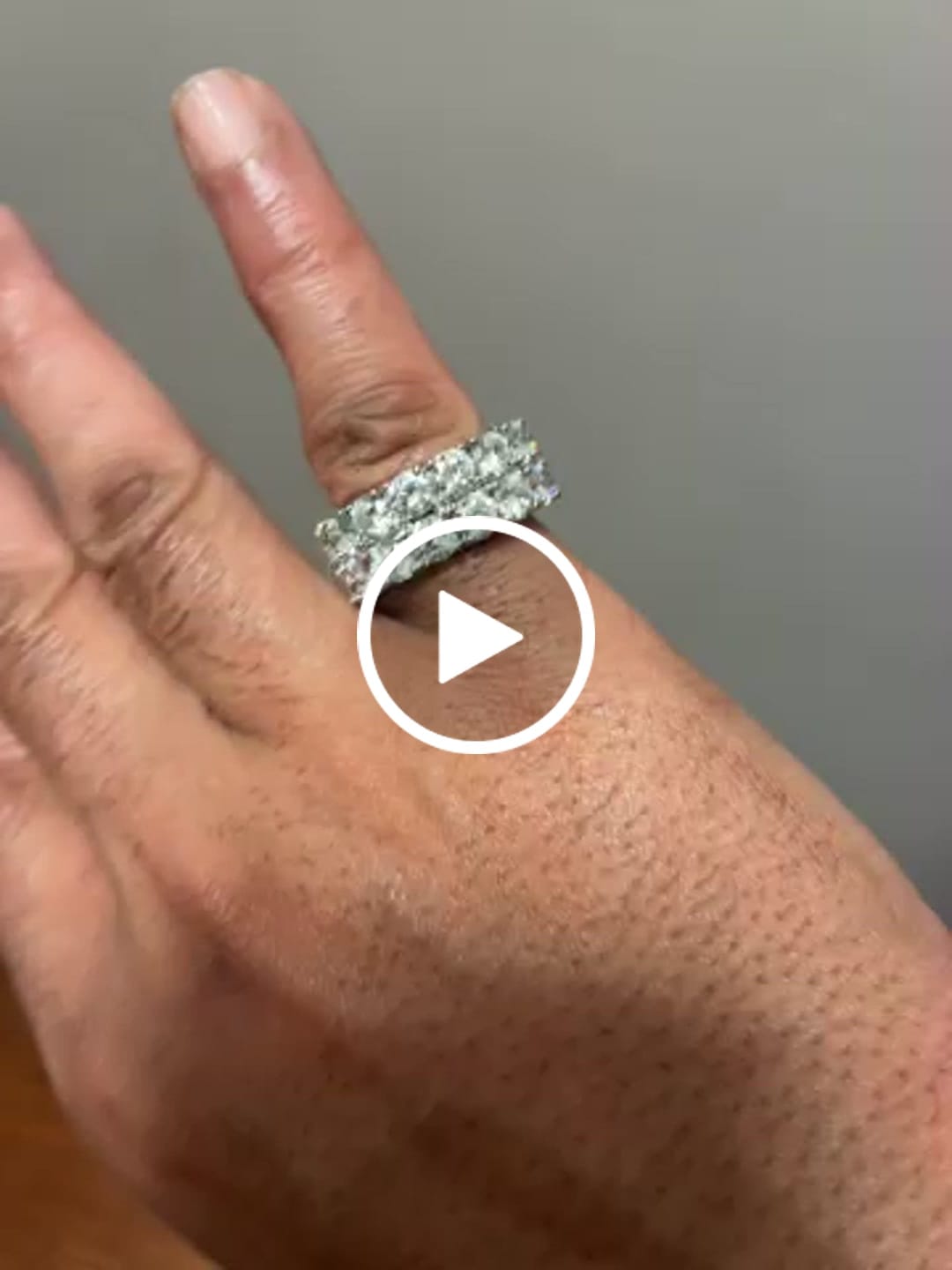 Customer video review of Moissanite Double Row Ring - Silver - D Color - VVS1