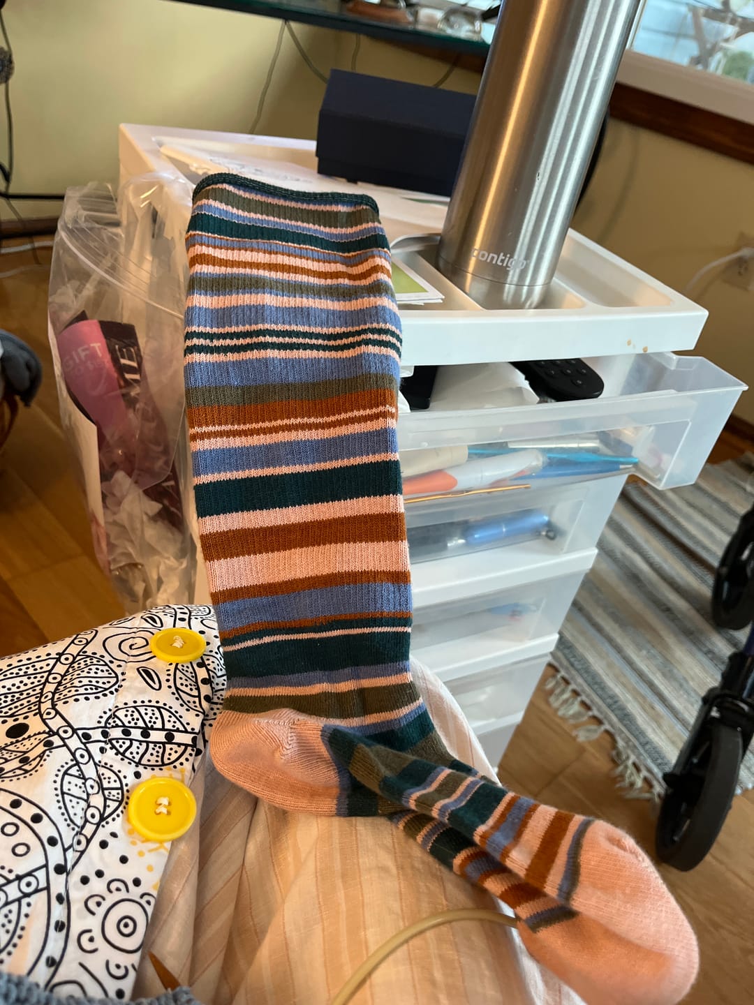 Customer photo review of Women's Organic Cotton Knee High Socks - Prairie / Sienna