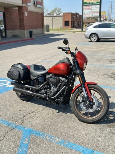 Customer photo review of 60L - Stealth XL Quick Mount Saddlebags for Harley Softail Low Rider S FXLRS