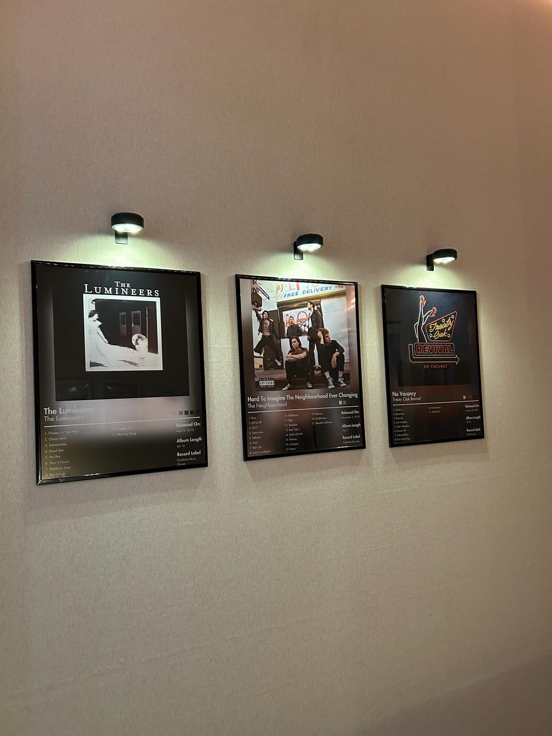 Customer photo review of The Lumineers — The Lumineers Album Poster