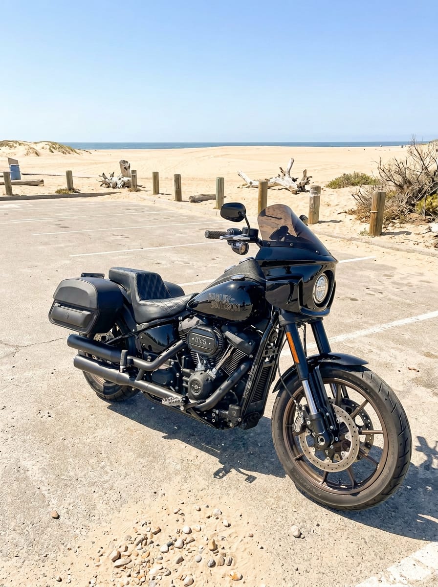 Customer photo review of 28L - Pantheon Medium Quick Mount Motorcycle Saddlebags For Harley Softail Low Rider S FXLRS