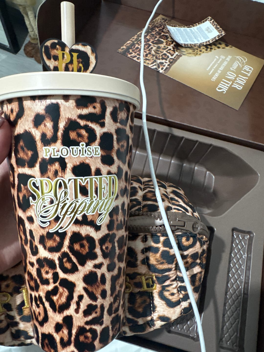 Customer photo review of Cheetah Spotted Sipping 600ml Stainless Steel Tumbler Cup