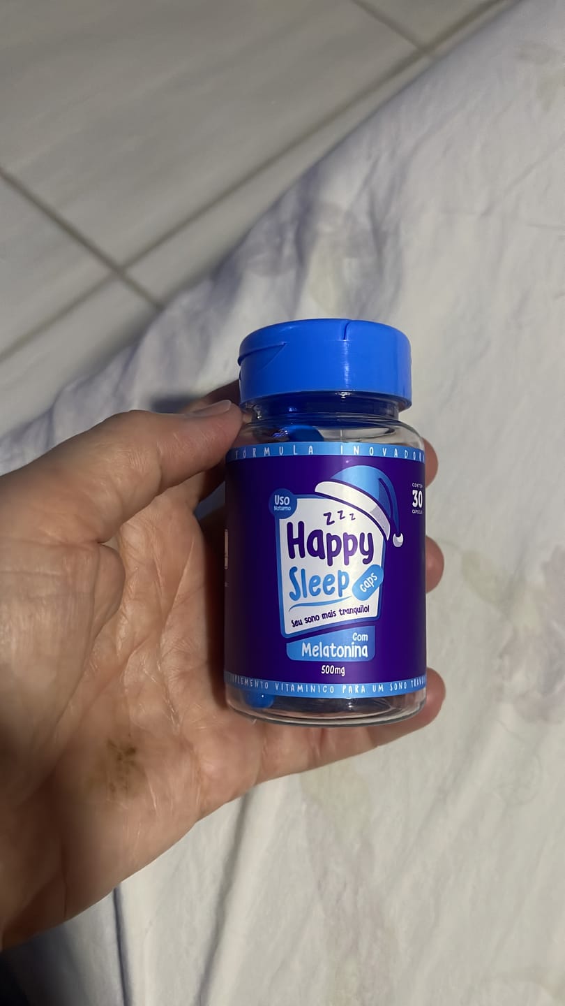 Customer photo review of Melatonina Happy Sleep - 1 Pote (30 dias de uso)