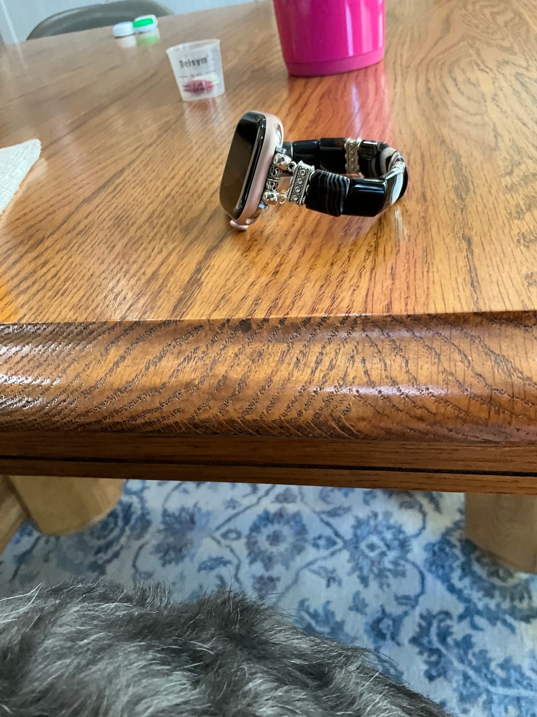Customer photo review of Earth Tibetan Jasper Stretch Apple Watch Strap