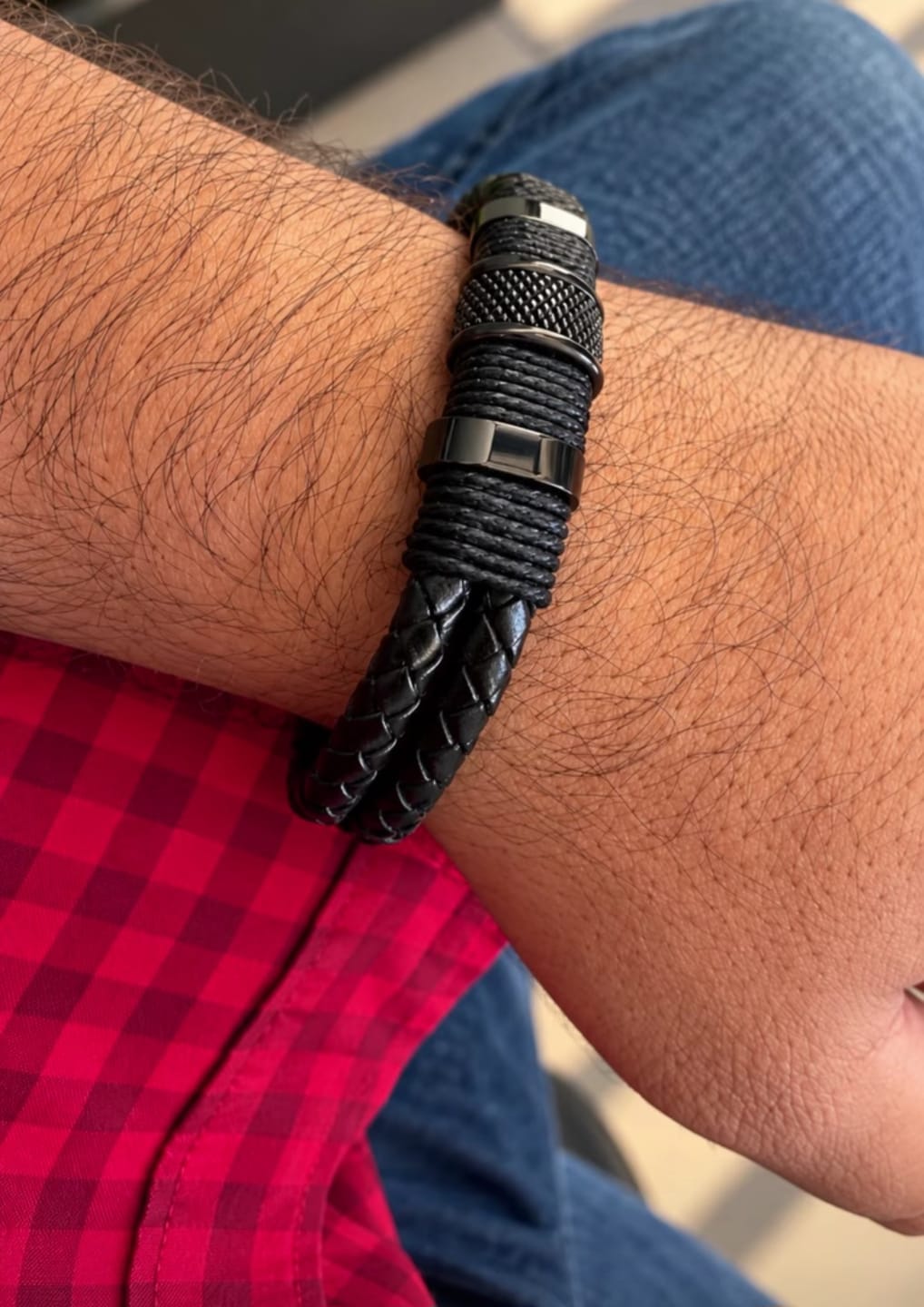 Customer photo review of Pulsera Rope - Piel Natural
